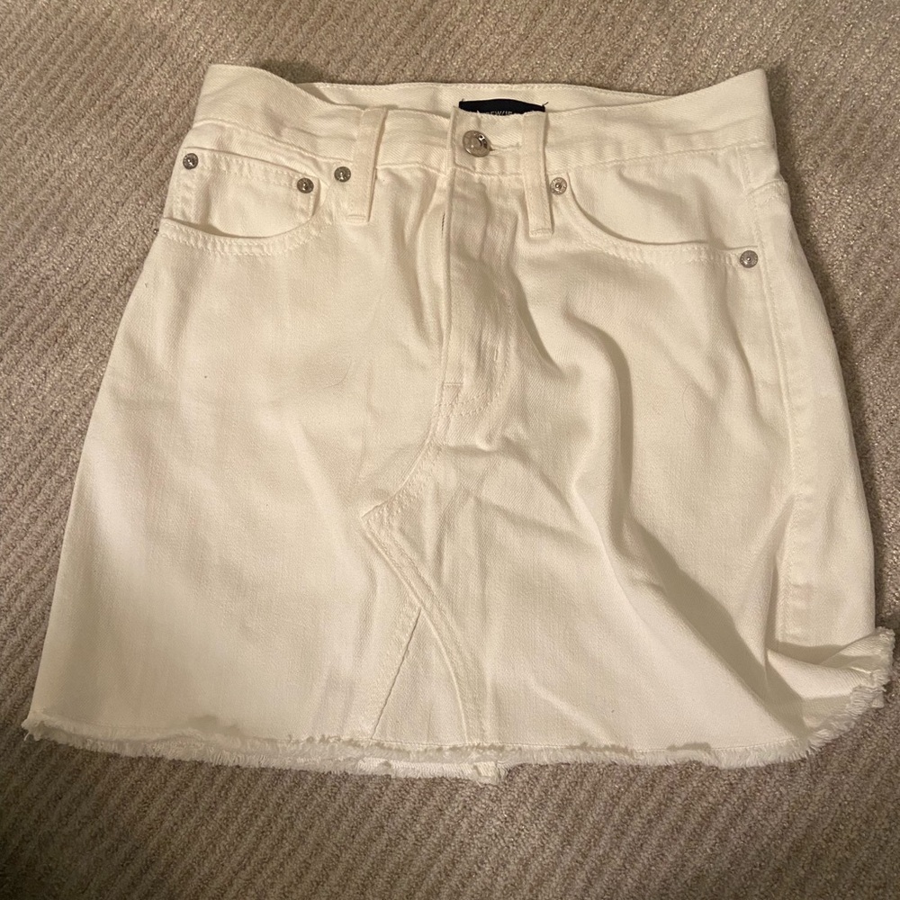 White kids denim skirt